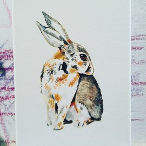 Hare painting in progress