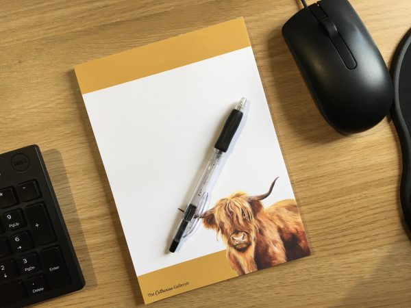 Highland cow notepad