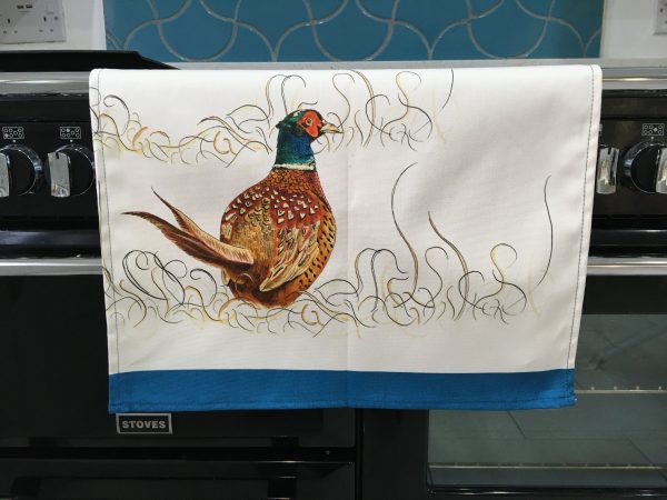 pheasant tea towel