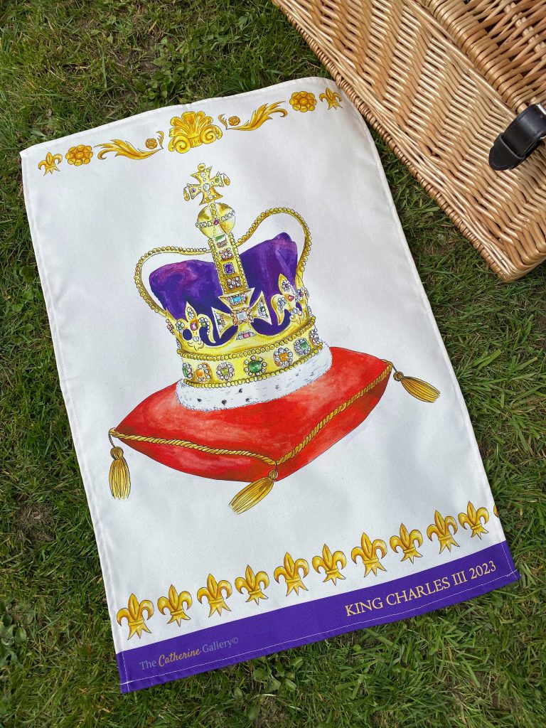 coronation tea towel by The Catherine Gallery